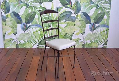 ETON sedia in ferro con cuscino