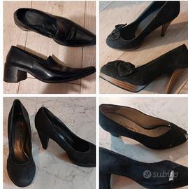 4 paia scarpe nere donna 38 - anche singolarmente