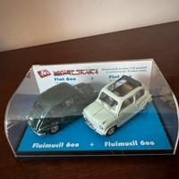 Set da collezione Brumm Fiat600 1:43