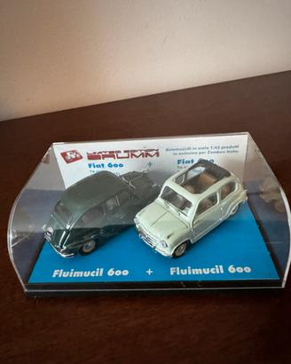 Set da collezione Brumm Fiat600 1:43