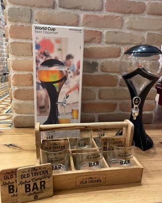Spillatore birra+set bicchieri nuovo mai usato