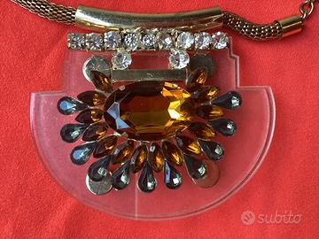 Collana pietre strass nuova
