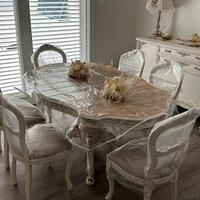 Tavolo Barocco restaurato - Bianco sfumato