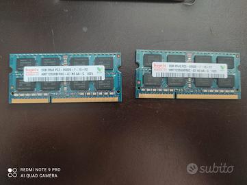 RAM 2 banchi da 2gb pcl 3 8500