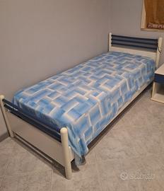 Struttura letto singolo e materasso Nuovo