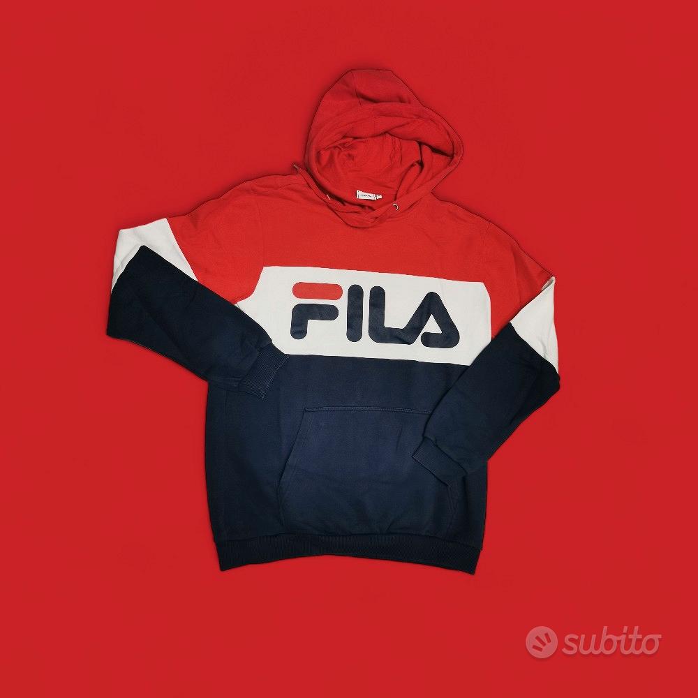 Fila felpa uomo rossa bianca e blu on sale