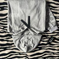 Hoodie Vintage L- Grigio Melange