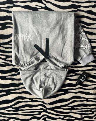 Hoodie Vintage L- Grigio Melange