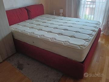 letto matrimoniale a contenitore e materasso