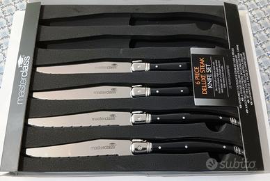 Set 4 coltelli bistecca Masterclass acciaio inox