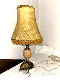 Lampada in ottone e alabastro