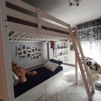 letto castello Ikea + letto allungabile Ikea +libr