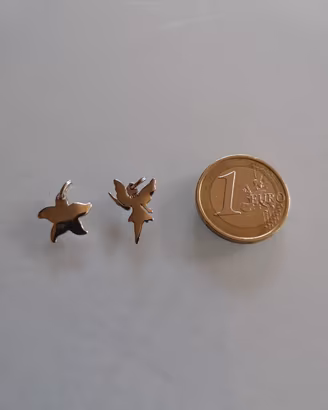 2 ciondoli fatina con bacchetta argento 925
