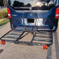 Piattaforma da gancio traino per bici e valigie