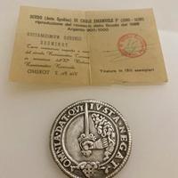 Riproduzione Scudo di Carlo Emanuele I argento