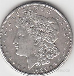 USA DOLLARO MORGAN 1921 S ARGENTO ORIGINALE  QFDC