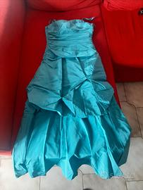 abito azzurro da cerimonia