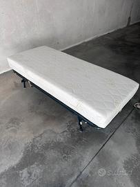 Lettino con doghe e materasso 190x80