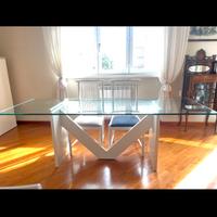 Tavolo cristallo e quattro sedie