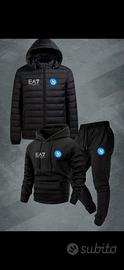 Giubbotto più tuta completa felpata uomo taglia M