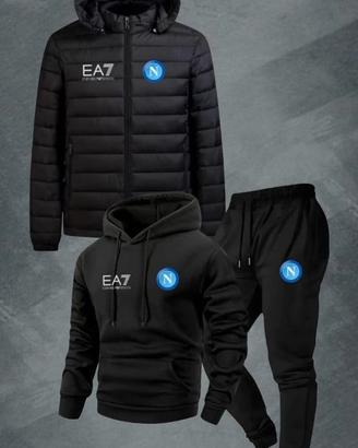 Giubbotto più tuta completa felpata uomo taglia M