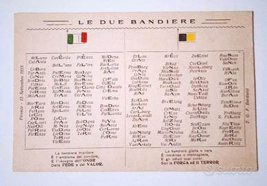 Cartolina Storica 'Le Due Bandiere' 1915