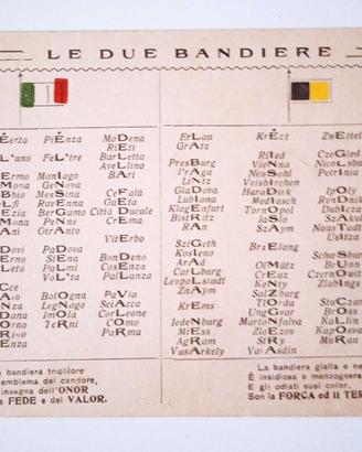 Cartolina Storica 'Le Due Bandiere' 1915