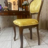 Sedia di noce rivestita