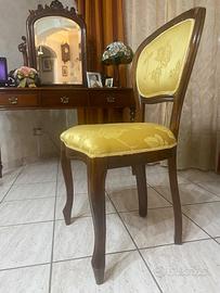 Sedia di noce rivestita