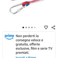 Corda con 1 moschettone, 10 mt., 12 mm., 2100kg