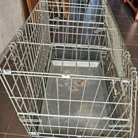 Gabbia per cane pieghevole con vasca estraibile