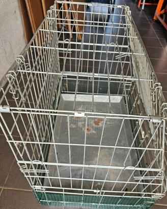 Gabbia per cane pieghevole con vasca estraibile