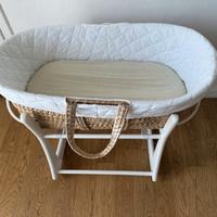 Culla in vimini + materasso certificato OEKO-TEX®