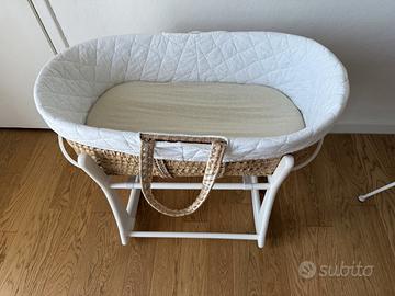 Culla in vimini + materasso certificato OEKO-TEX®