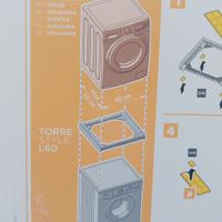 kit sovrapposizione lavatrice asciugatrice nuovo 