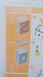 kit sovrapposizione lavatrice asciugatrice nuovo 