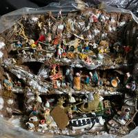 Presepe artigianale con pastori