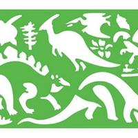 Set 4 stencil disegno dinosauri (sagome)