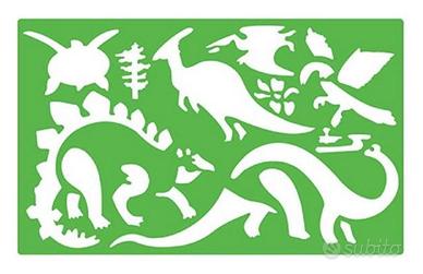 Set 4 stencil disegno dinosauri (sagome)