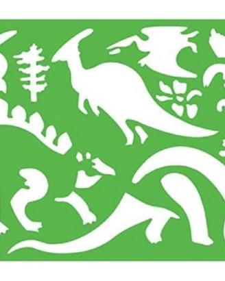 Set 4 stencil disegno dinosauri (sagome)