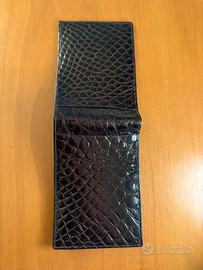 Portafogli di vera pelle di coccodrillo