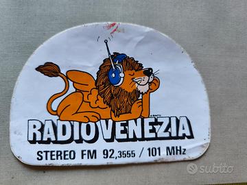 Adesivo vintage anni 70 80 radio Venezia 