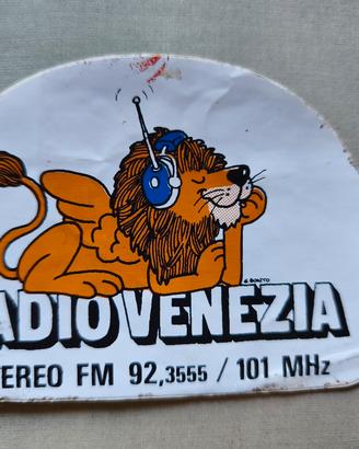 Adesivo vintage anni 70 80 radio Venezia 