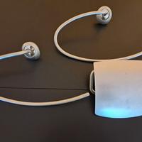 Porta asciugamani e porta rotolo acciaio satinato 