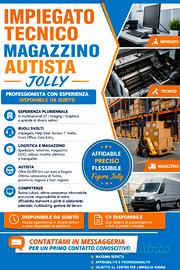 Jolly:Impiegato/tecnico/fattorino/remote working