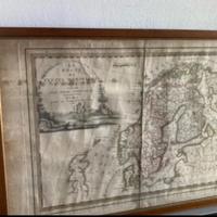 Carta geografica Scandinavia 1796 stampa italiana