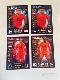 Lotto 4 Carte Match Attax Olanda