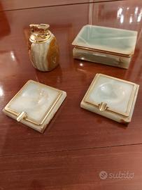 Set da fumo in onice vintage anni '70