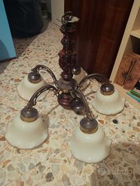 Lampadario da soffitto a cinque lampade