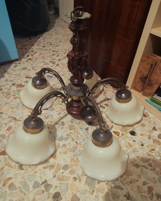 Lampadario da soffitto a cinque lampade
